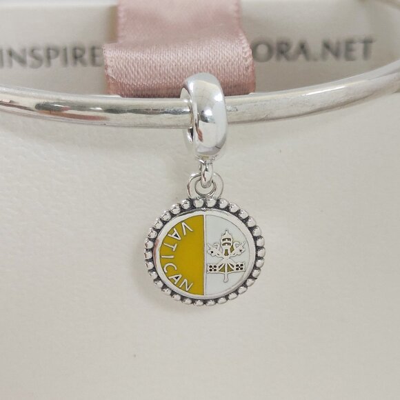 Vatican Flag Dangle Charm for Pandora Bracelet Charm with box - Picture 4 of 5